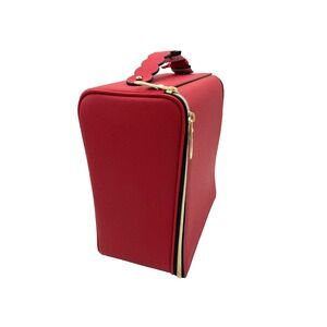 Estee Lauder Red Train Case Travel Bag with Handle New